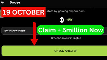 Dropee Question of the day Code Today 19 October | Dropee Code