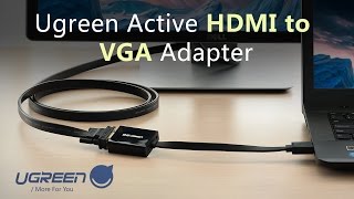 UGREEN 40248 Converter Kabel HDMI To VGA Adapter for Laptop TV Proyektor - Garansi Resmi 1 Tahun