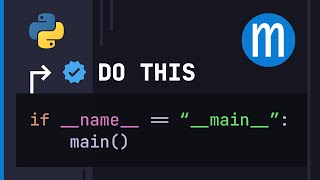 You should put this in all your Python scripts | if __name__ == 