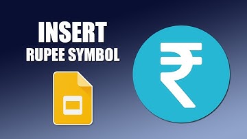 How to add rupee symbol in google slides