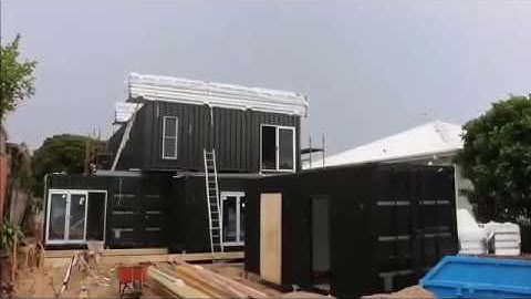 Shipping Container Home Build - Time Lapse - MOXON BROS Architectural Builders
