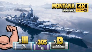 ระทึกขวัญกับเรือประจัญบาน Montana ในการแข่งขันอาวุธ - World of Warships