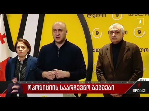 ოპოზიციის საარჩევნო გეგმები