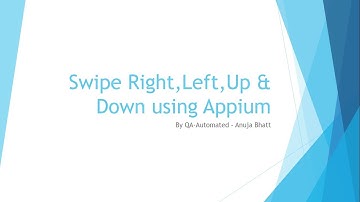 Swipe Using Appium