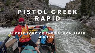 Sweep Boat at Pistol Creek Rapid on the Middle Fork of the Salmon at 2 6 Feet
