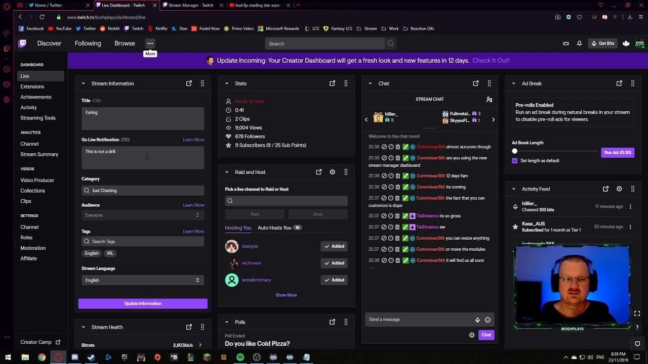My Thoughts On The New Twitch Dashboard Stream Manager Youtube