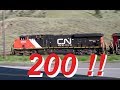 Longest Train Ever Seen ~ 200 FREIGHT CARS ! ~ Rocky Mountains ~ CN Canadian National