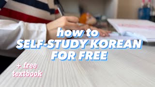 how to self-study korean for free | 2023