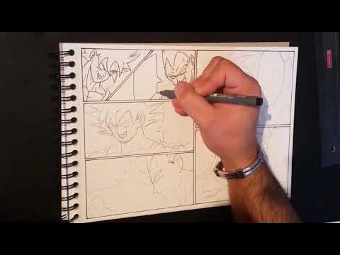 Drawing a Manga page, Dragon Ball Super
