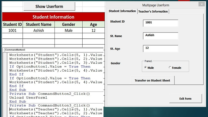 MultiPage Userform - Advanced Excel Userform Example