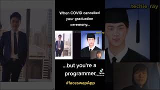 When COVID cancelled your graduation ceremony but you're a programmer #faceswap #deepfake