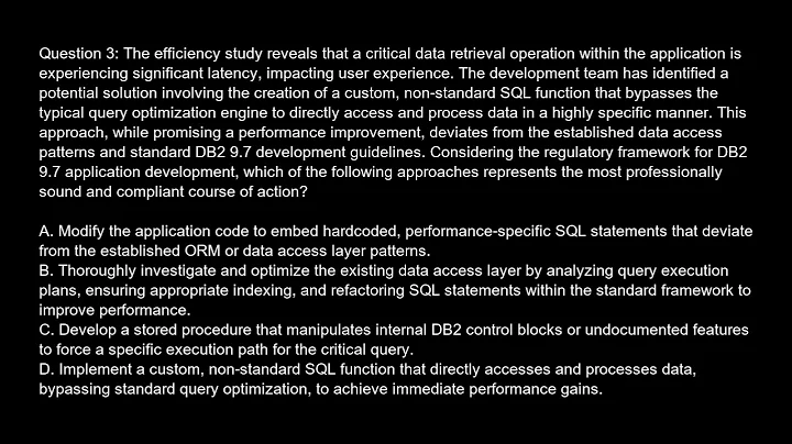 C2090 543 DB2 9 7 Application Development Free Practice Test video