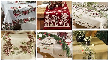 Most Beautiful Hand Embroidered Table Covers designs With Table Mats For Special Occasion