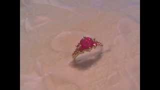 Celebrity 10k White Gold Filled Lab Created Ruby Ring. Wealth