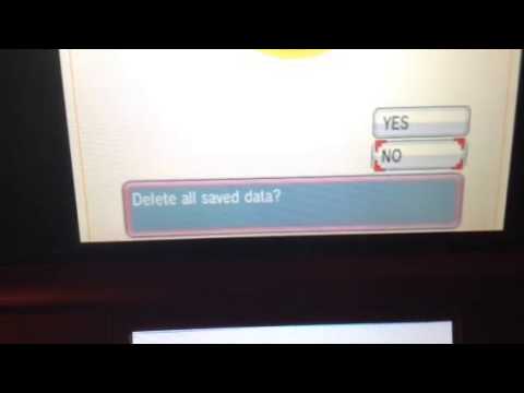 How to reset/delete your saved data in Pokemon omega ruby and alpha sapphire