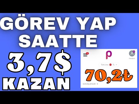 Görev Yap Saatte  3,7$ Kazanma - (Ödeme Kanıtlı Video) - İnternetten Para Kazanma Yolları 2022