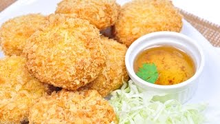 Deep Fried Shrimp Cakes - ทอดมันกุ้ง (Tod Mun Kung) [4K]