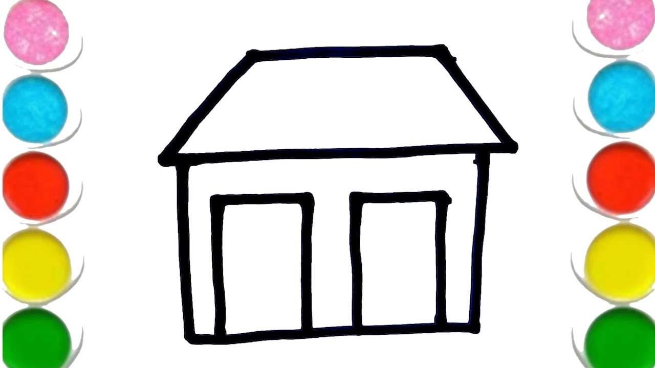Easy  House Drawing for Kids | Simple & Cute House Drawing Tutorial