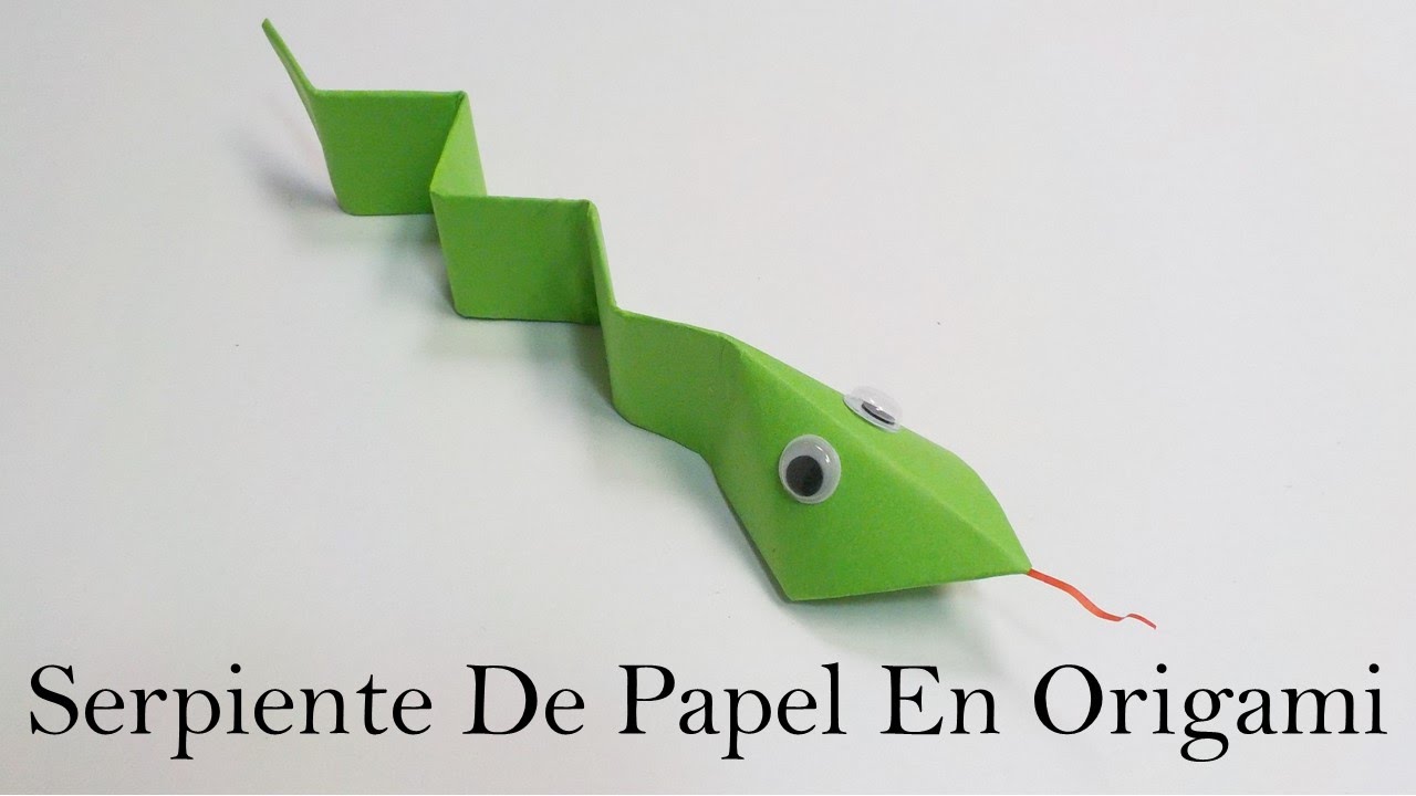 Serpiente En Origami / Serpiente De Papel / Mundo Origami YouTube