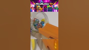 Satisfying Building Blocks Marble Run Race ASMR Crane Truck & Excavator