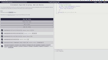 Intermediate Algorithm Scripting: Seek and Destroy