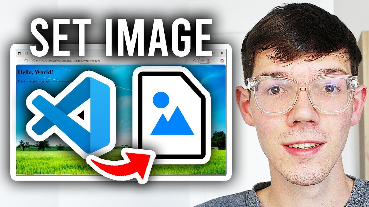 How To Set Background Image In HTML & CSS In VS Code - Step By Step