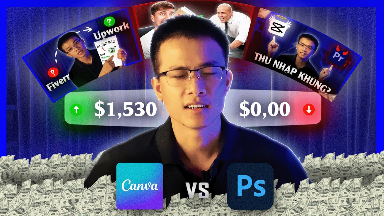 CANVA hay PHOTOSHOP phần mềm nào giúp bạn kiếm $500 tháng?