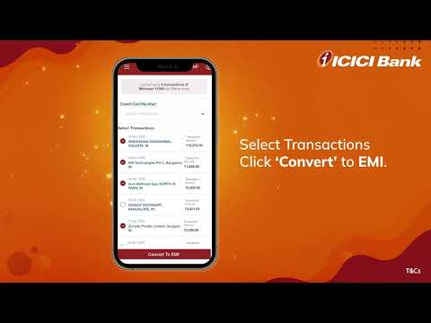Convert ICICI Bank Credit Card transactions into easy EMIs | iMobile Pay App