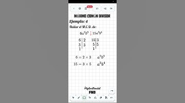 Máximo Común Divisor. Ejemplo: 4 #matematicas #algebra #maths #maximocomundivisor #monomios