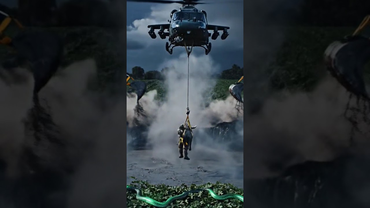 Корова с грязного поля 🐄🚁 | Эмоциональная миссия по спасению животных. Спасение индийской армии