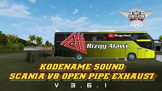 KODENAME SOUND SCANIA V8 OPEN PIPE EXHAUST BUSSID V3.6.1