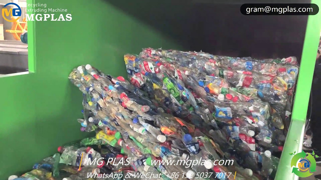 horizontal feeding vertical bale breaker machine for waste plastic bottles