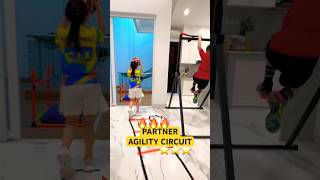 PARTNER AGILITY CIRCUIT x LADDER x CALISTHENICS 🔥 TWIN NINJAS #shorts #speedandagility #ninjago