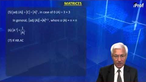 Properties of Inverse Matrices Part 1 | IIT JEE Maths Video Lecture