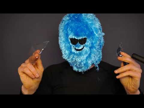 Mr Blue hairy head gives you ASMR