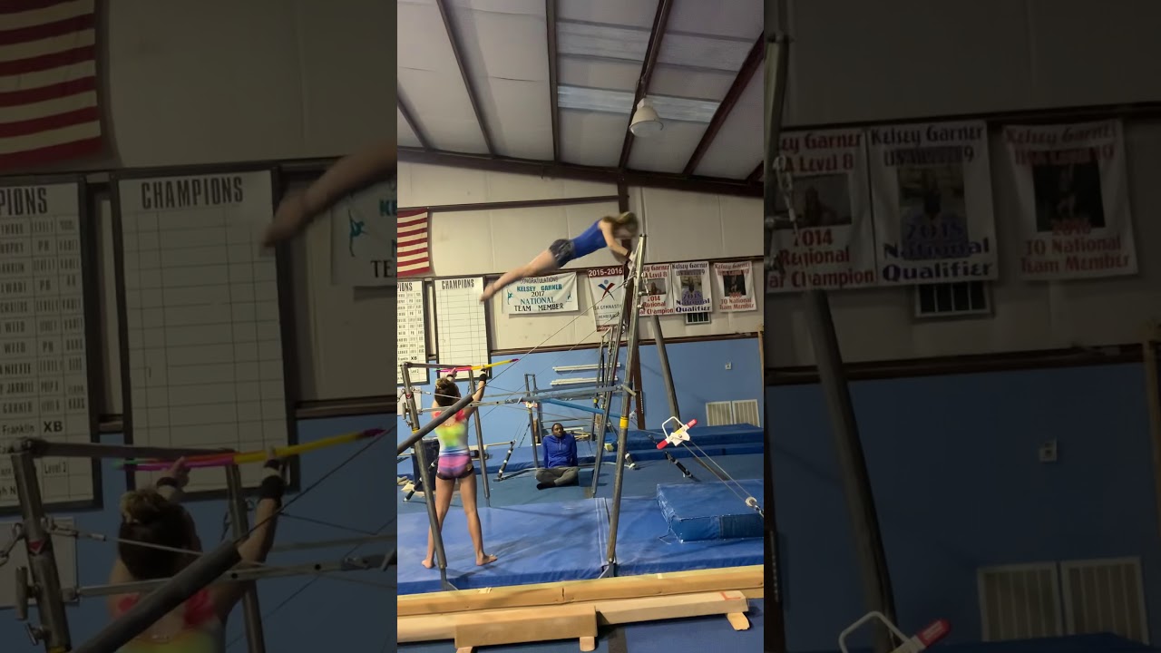 Clear hip circle to hoop ringer at Extreme Gymnastics YouTube
