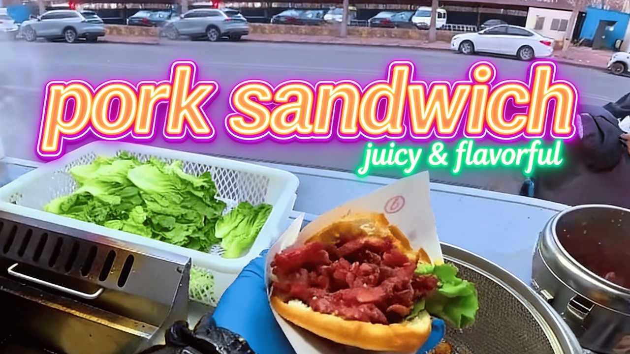 Crispy Fried Pork Tenderloin Sandwiches, Golden Buns Drizzled With Secret Signature Sauce!