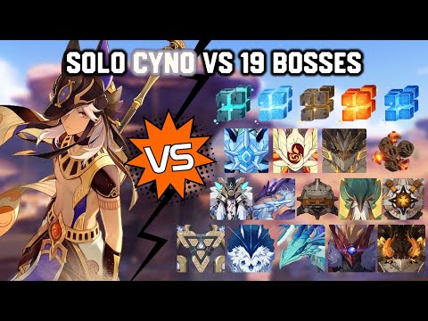 Video Solo Cyno vs 19 Bosses Without Food Buff | Genshin... - youtube