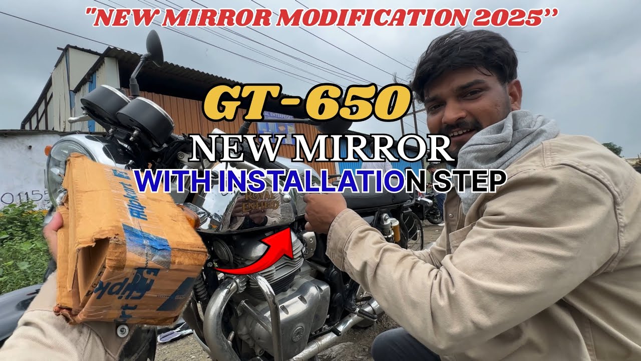 NEW HANDLE BAR END MIRROR MODIFICATION WITH INSTALLATION STEP | CONTINENTAL GT-650 | FULL VIDEO