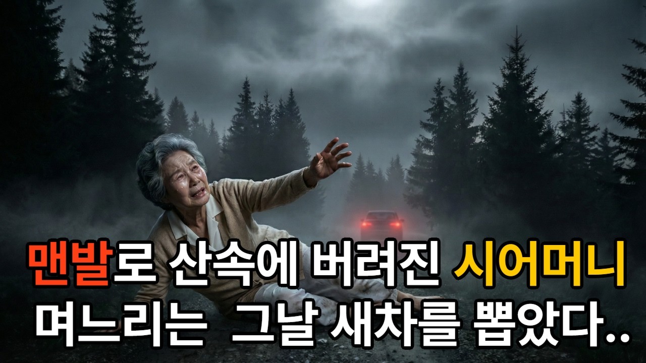 **맨발로 산속을 헤맨 시어머니, 30억 챙긴 며느리는 그날 새 차를 뽑았다**