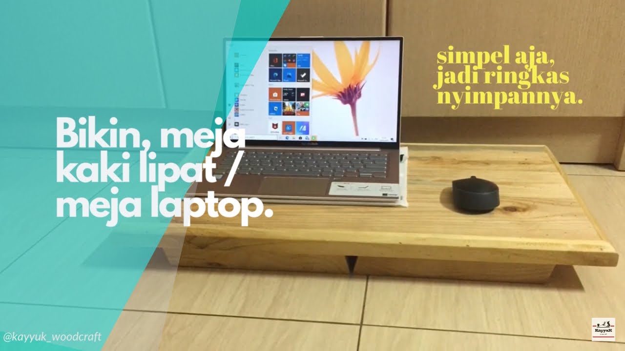  Cara  Membuat  Meja  Lipat  dari  Kayu  Meja  Laptop Kaki Lipat  