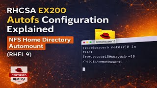 🔴 RHCSA EX200 Autofs Configuration Explained | NFS Home Directory Automount (RHEL 9)