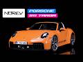 2024 Porsche 911 Targa Bahama Yellow with Black Stripes 1/18 Diecast Model Car by Norev