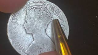 1872 Great Britain Queen Victoria - One Florin Coin - 92.5% Silver - One tenth of a Pound - Valuable