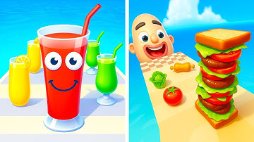 Juice Run vs Sandwich Runner✅💚✅Walkthrough Max Gameplay DS2511