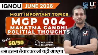 MGP 004 Secure 95+ | IGNOU June 2026 | Most Important Questions with Answers Notes | Unimark Classes