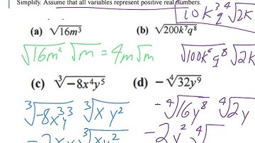FST 8.3 simplifying radicals