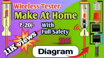 How To Make Wireless Tester At Home|Magic Tester|Non Contact Voltage Tester@YoutubeUnlock