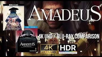 Amadeus (1984) 4K UHD HDR (2025 Warner Bros) / Blu-ray (2008) Comparison