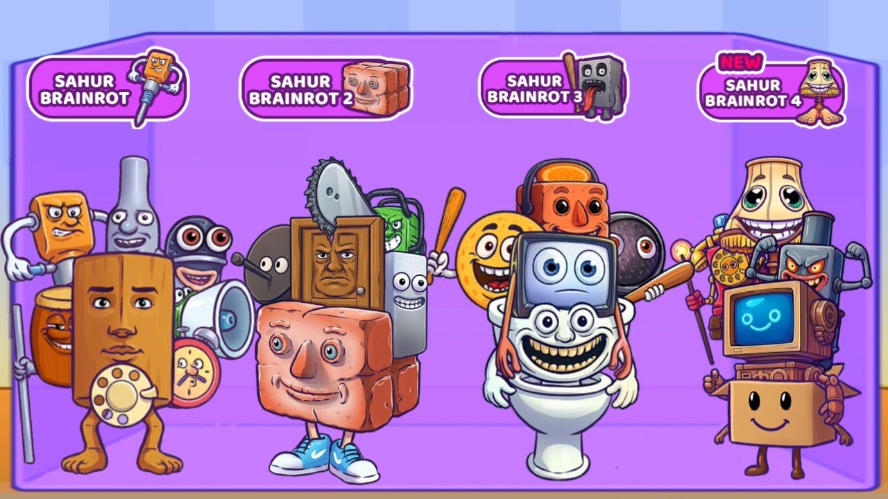 Anomaly Merge Fellas Boss + Boss ⁉️ SAHUR BRAINROT 4, 3, 2 & 1 - New Update | The Ultimate max Level